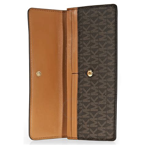 brown michael kors wallets|Michael Kors signature wallet brown.